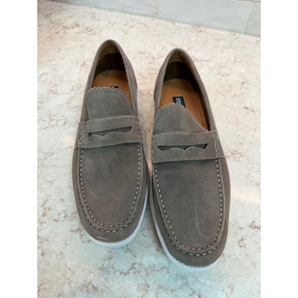 Steve Madden Renay Taupe Suede Penny Loafers Mens 7  Slip On Shoes
